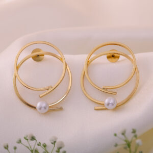 Naira Pearl Hoops